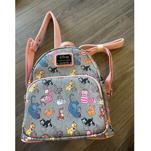 Disney Loungefly Aristocats Cats Mini Backpack Marie Cheshire Cat NWT